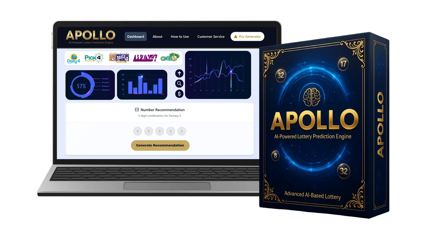 Apollo AI dashboard on a laptop next to the product box